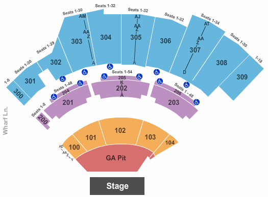 The Wharf Amphitheatre Luke Bryan Seating Chart